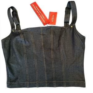 GUESS Denim Crop Top